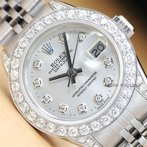 rolex ladies white gold with diamonds